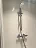 高仪（GROHE）进口恒温淋浴花洒套装 110方形手持 家用三式出水带滑杆 恒温有下水|白色手持 实拍图