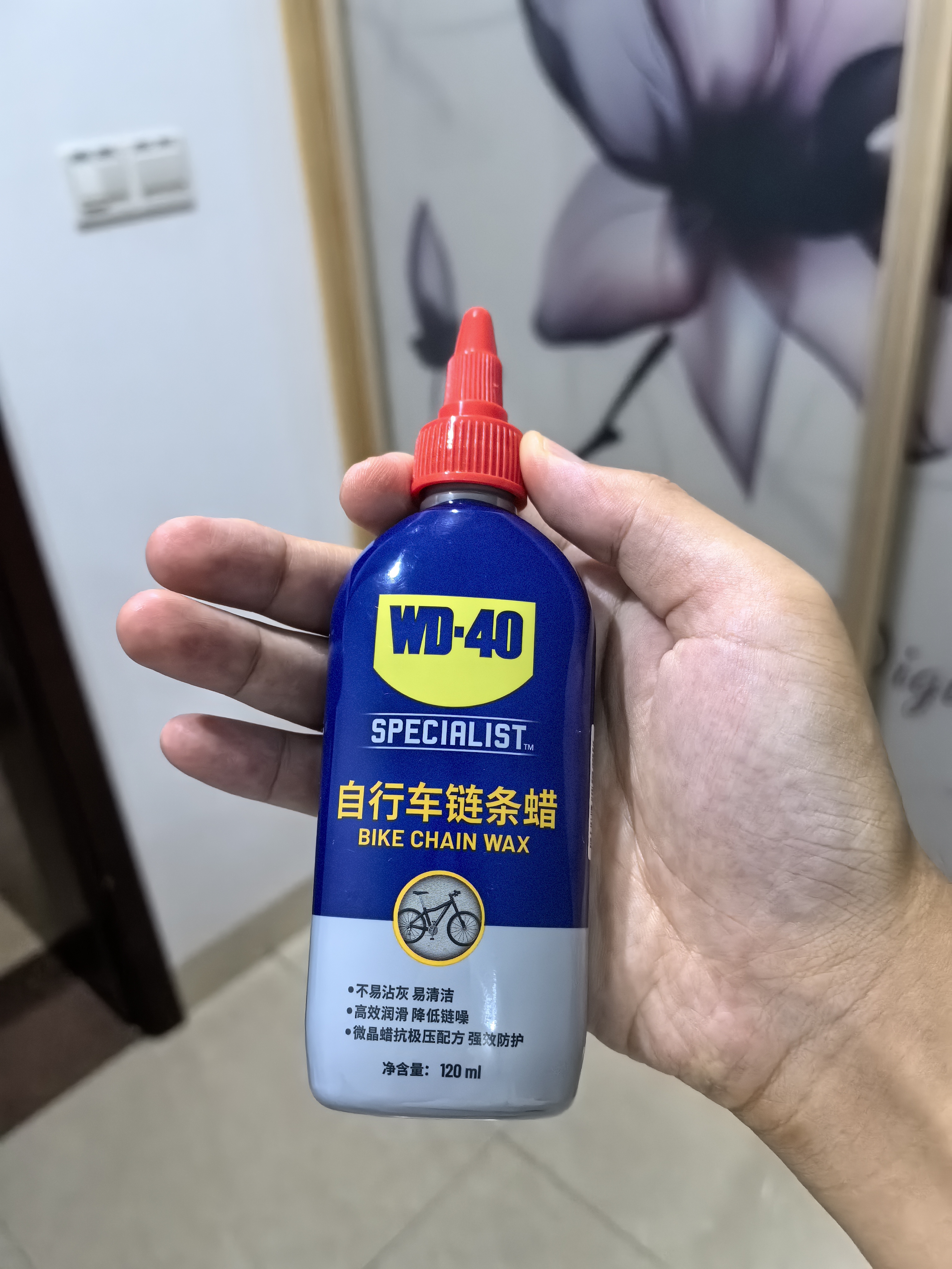 WD-40自行车链条油干性公路折叠防锈剂润滑蜡飞轮牙盘塔轮保养120ml 实拍图
