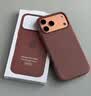 华强北适用于iphone17promax手机壳Air布纹17pro磁吸magsafe防摔 【赭褐色】科技织物+拍照按键 iPhone17promax 实拍图