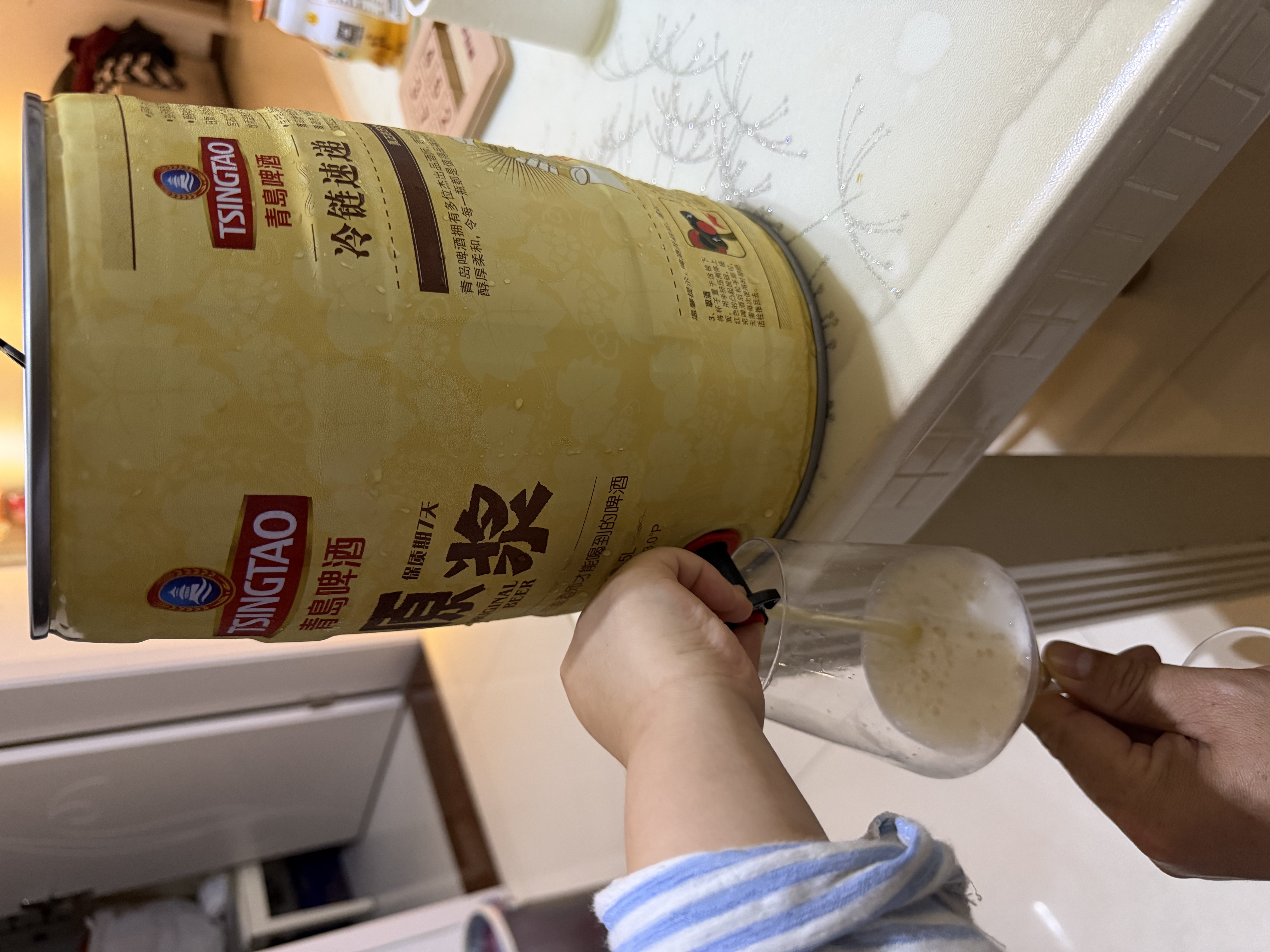 青岛啤酒（TsingTao）［肖战推荐］原浆13度1L*2礼盒 5L桶精酿鲜啤酒厂直发 聚会啤酒 7天原浆鲜啤 5L 1桶 整箱装 实拍图