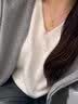 中国黄金（CHINA GOLD）18K金四叶草吊坠女碎冰冰项链女生送老婆女友生日礼物 四叶草吊坠【配925银链】约0.96g 实拍图
