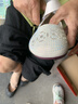 啄木鸟真皮镂空凉鞋女士妈妈鞋夏季新款平底网面透气单鞋女牛筋软底女鞋 米白色 37 实拍图