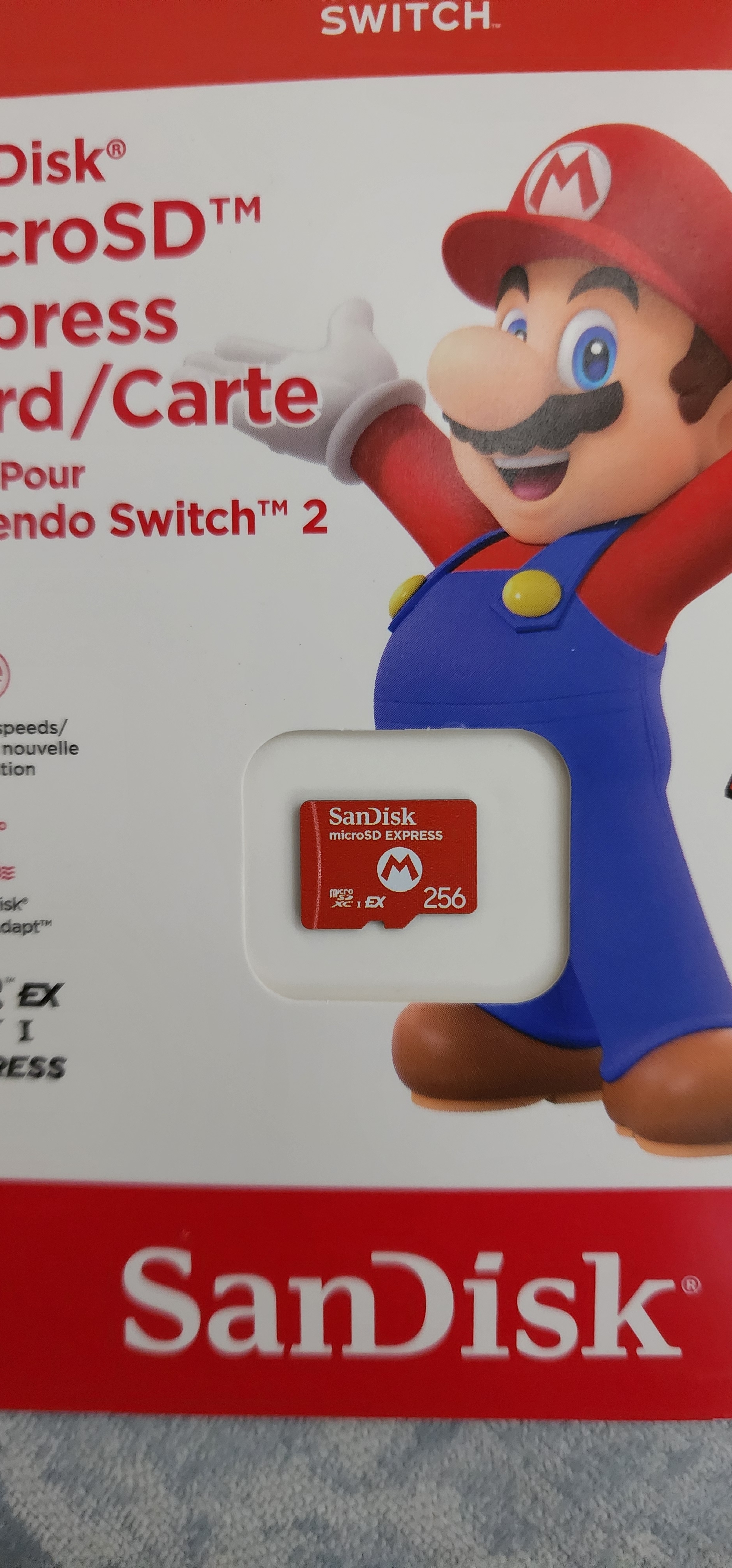 Nintendo Switch任天堂Switch2代游戏机内存卡港版闪迪EX256G储存卡二代游戏机周边配件 实拍图