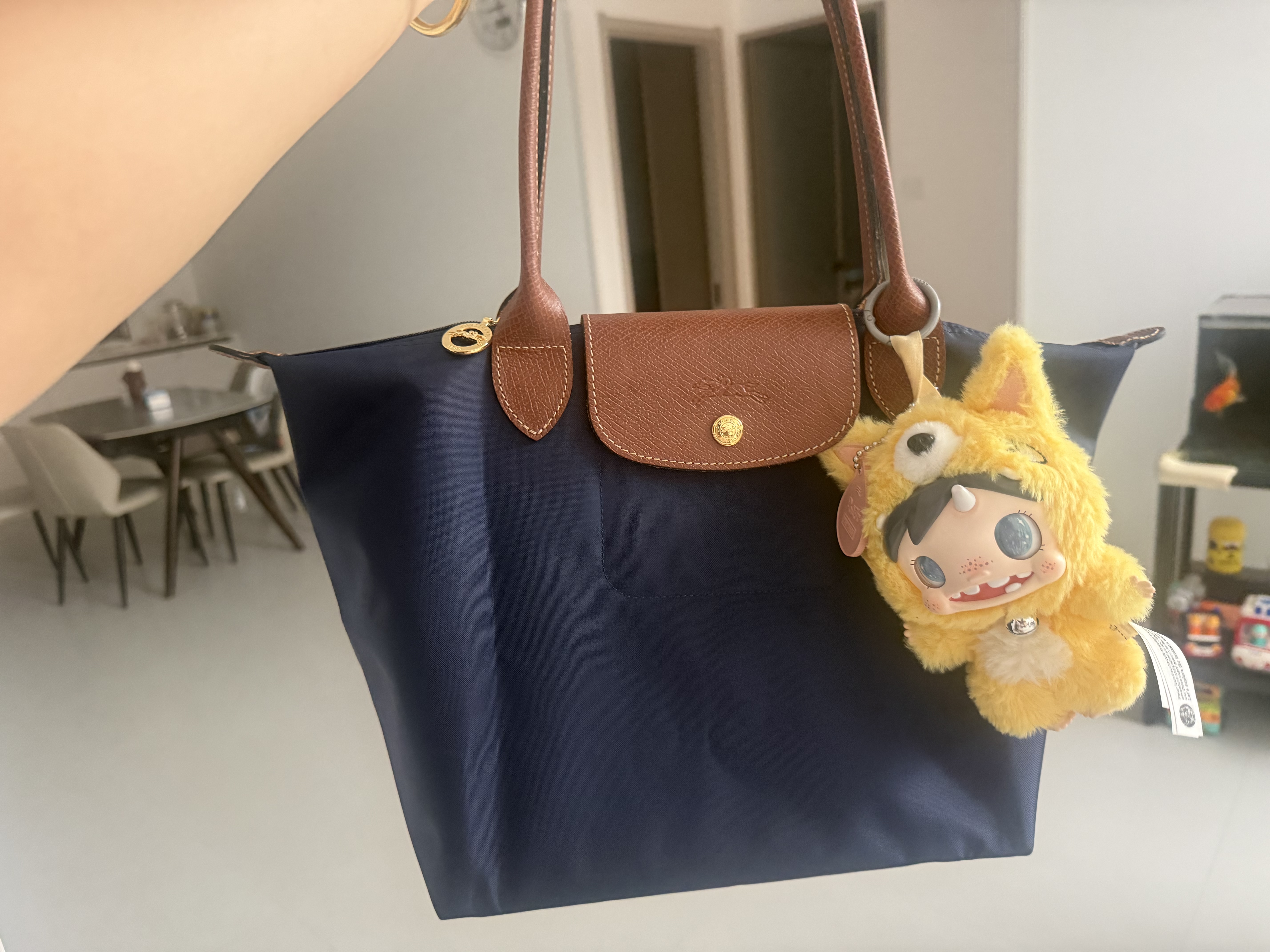 LONGCHAMP珑骧Le Pliage Original系列女包长柄饺子包托特包腋下包 实拍图