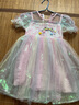 G.duck童装女童连衣裙夏装新款公主裙儿童礼服裙子夏季61儿童节礼物女孩 翅膀彩虹蛋糕裙 110码建议100-110cm年龄4-5岁 实拍图