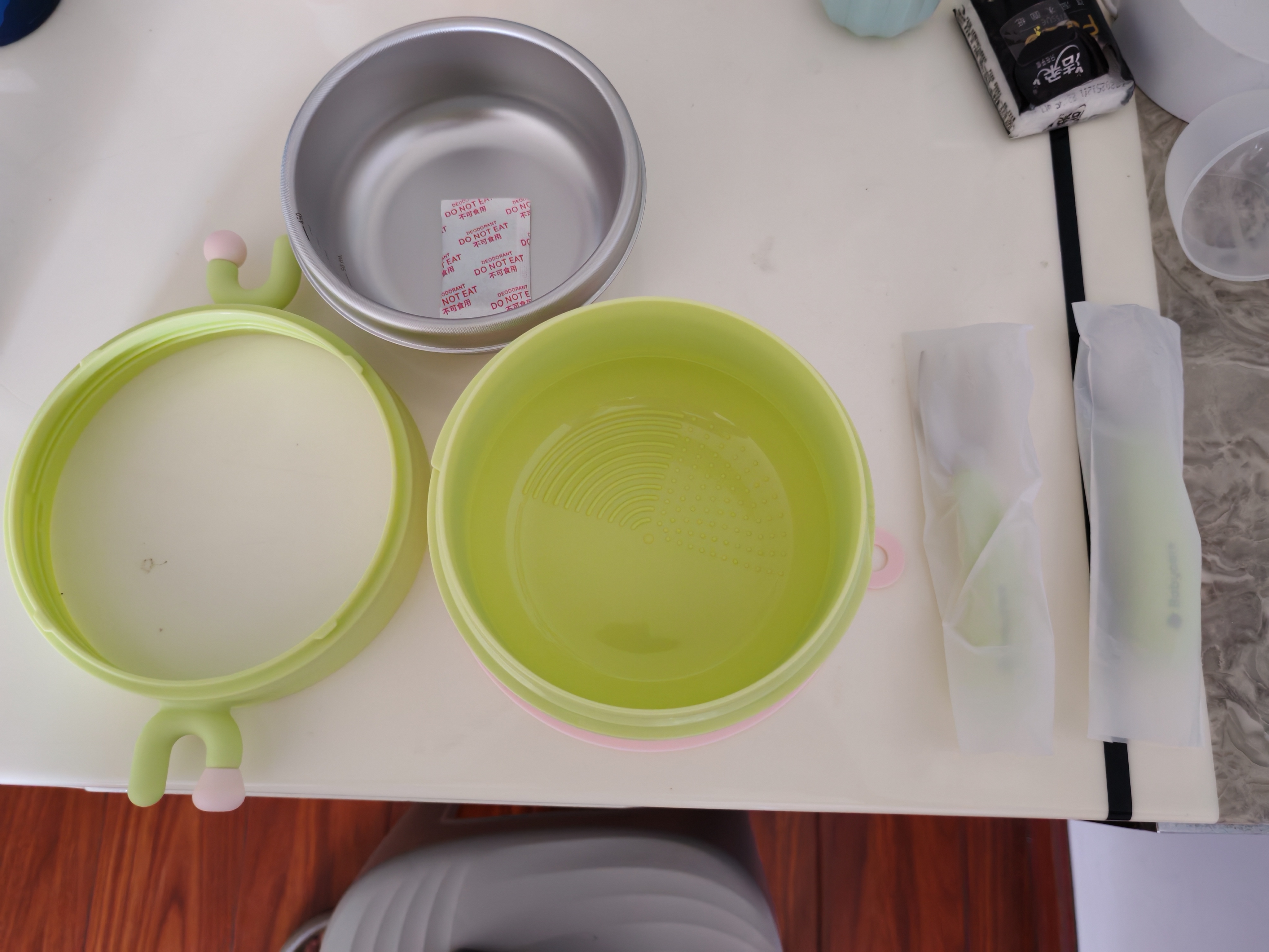 babycare儿童餐具宝宝注水保温碗吸盘碗辅食碗恒温碗3件套拉文迪青饭盒 实拍图
