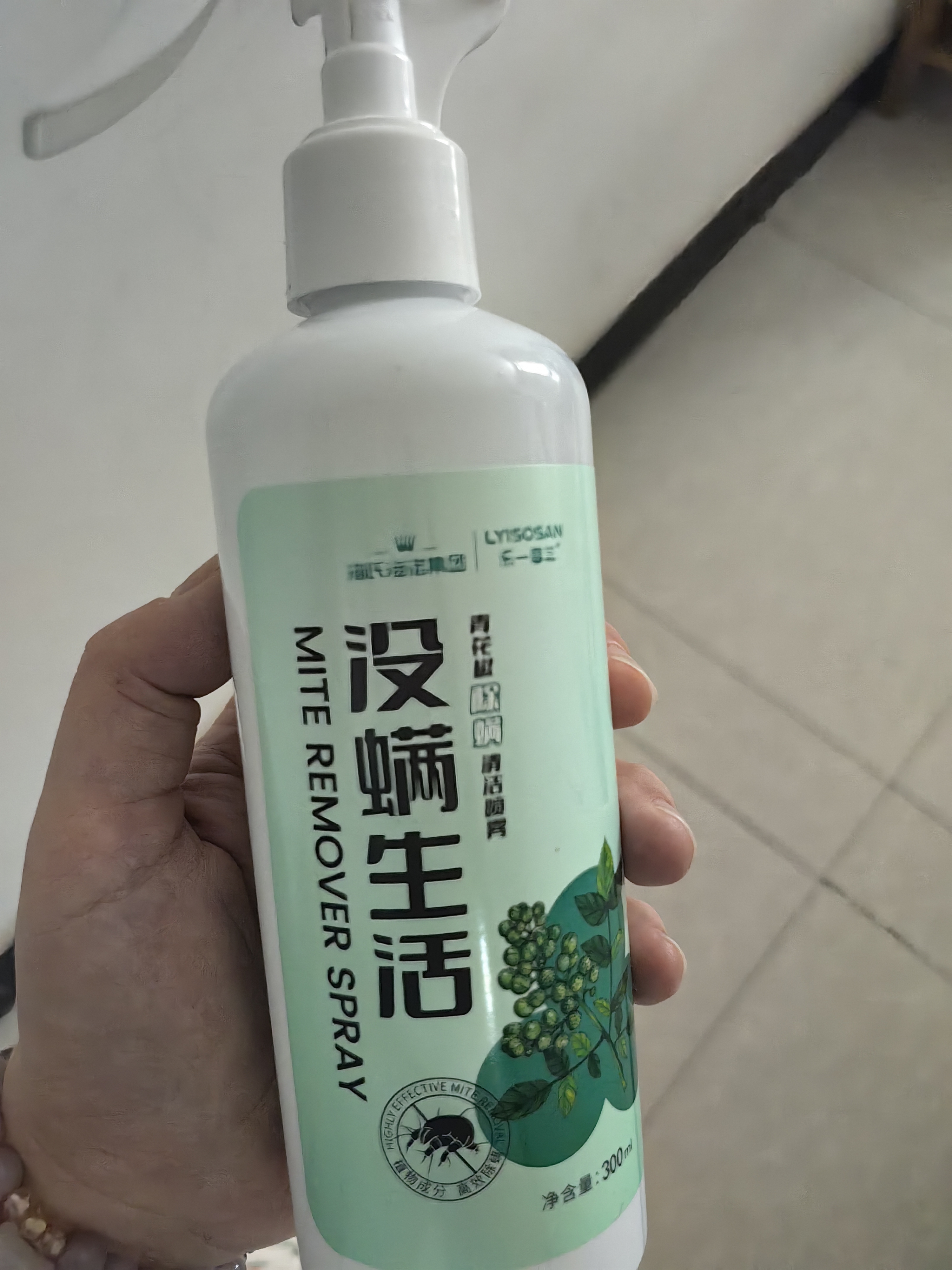 海氏海诺青花椒除螨喷雾除螨虫免洗免晒家用被子抑螨神器清洁喷雾剂*3瓶 实拍图