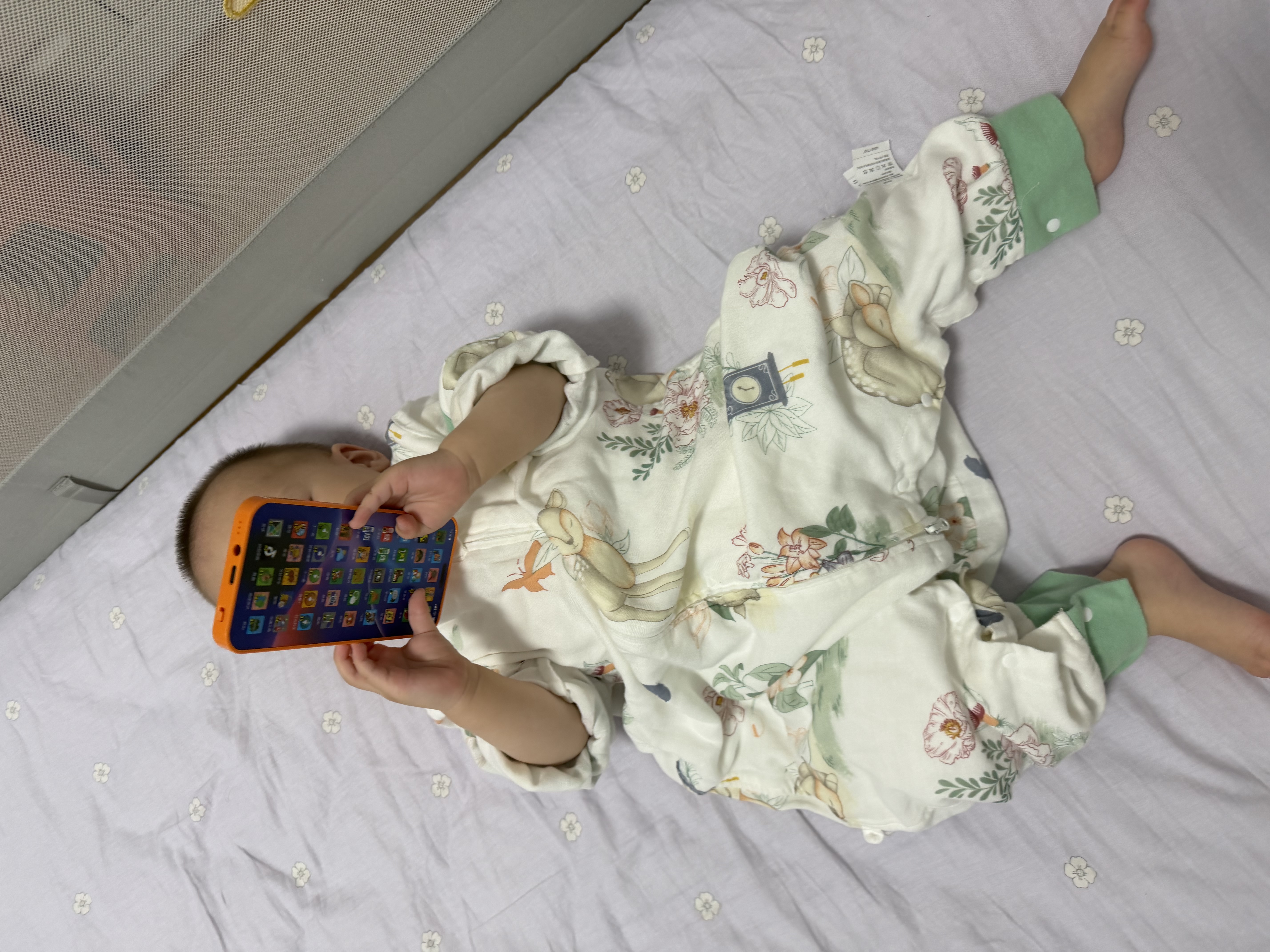 贝肽斯婴儿睡袋夏季竹棉纱布宝宝睡衣分腿儿童防踢被睡袋前4后2灵鹿 M 实拍图