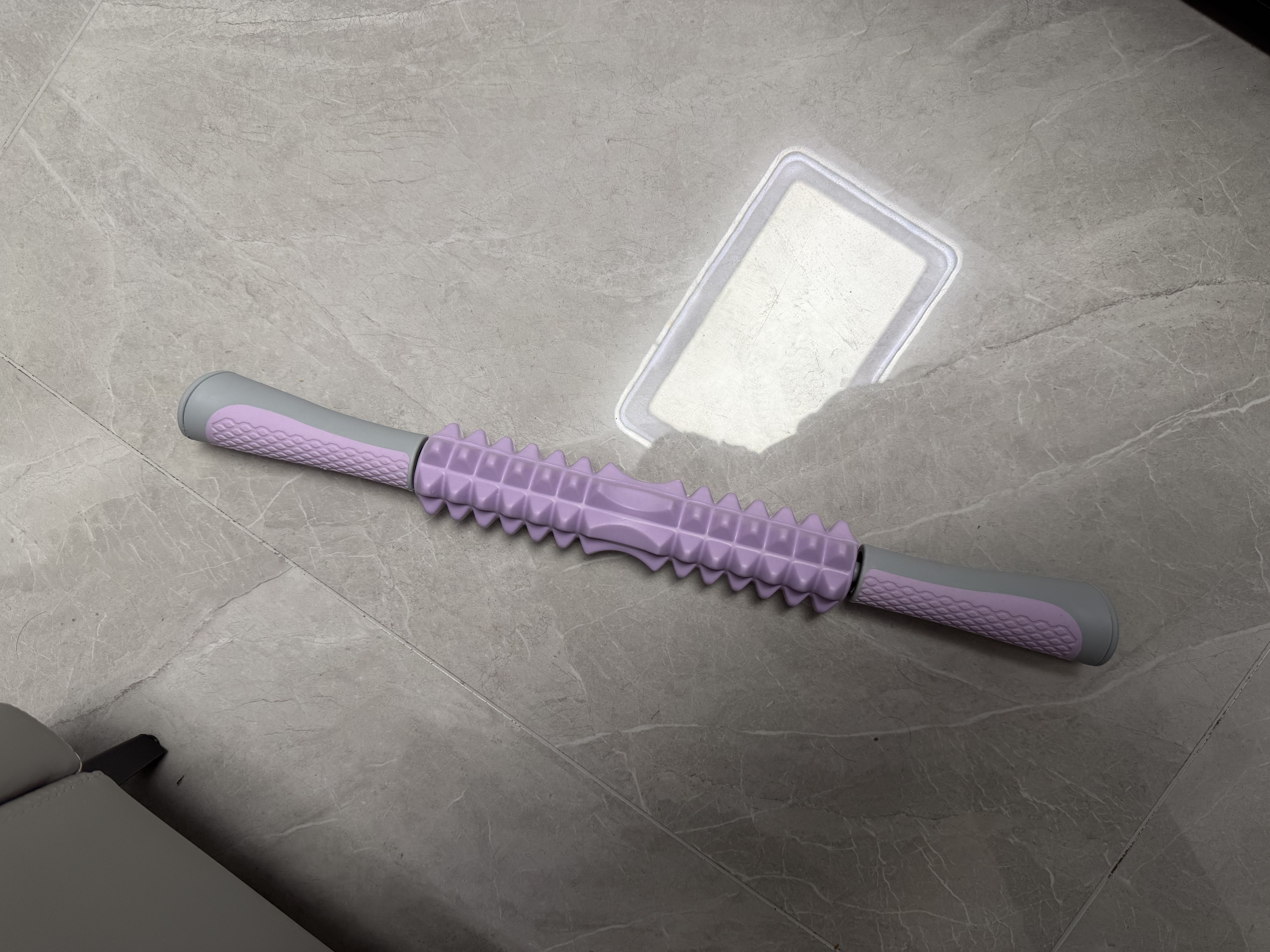 yottoy泡沫轴狼牙棒两件套肌肉放松腿部按摩滚轴轮瑜伽柱健身器材 实拍图