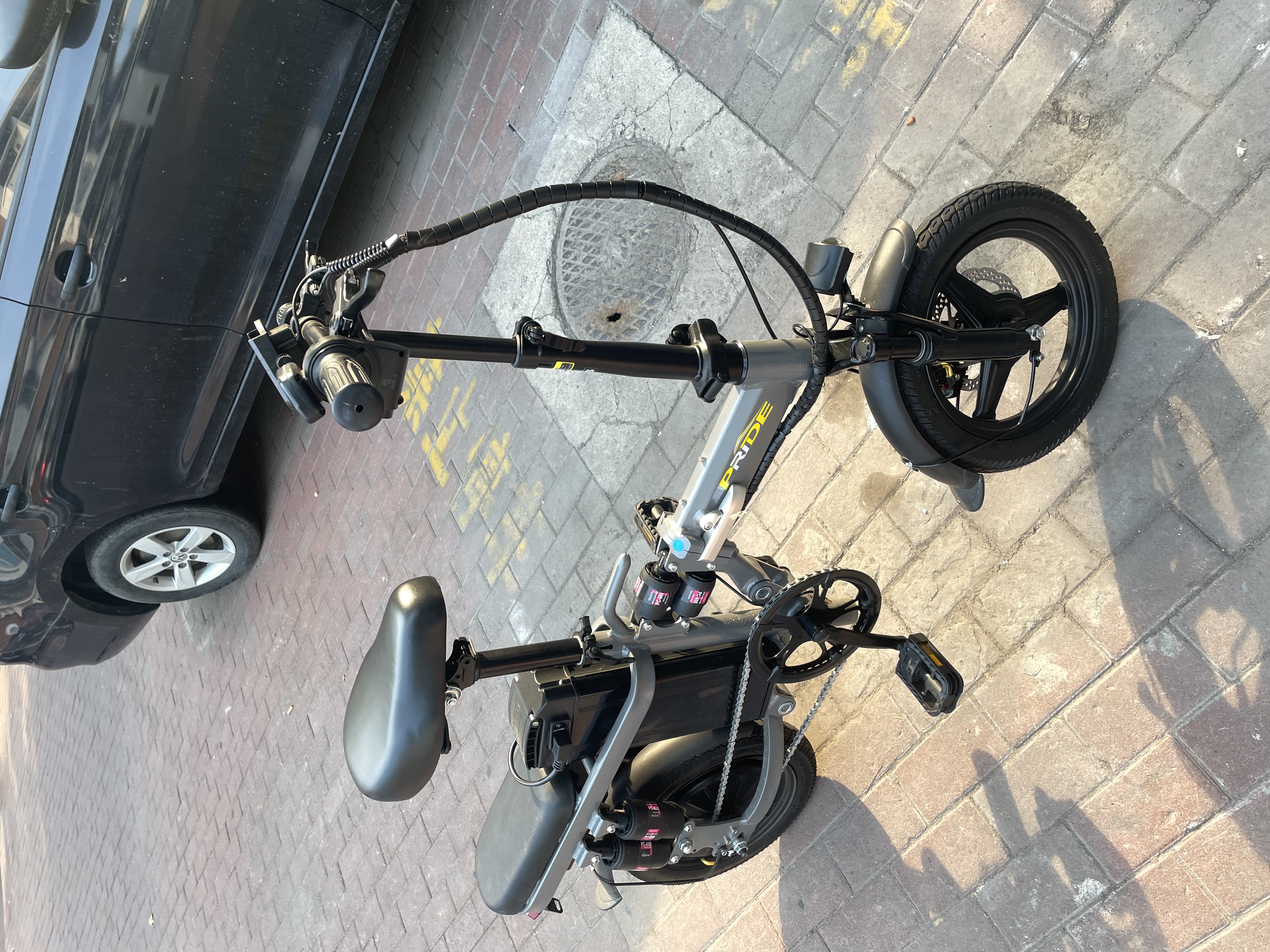 普莱德新国标折叠电动自行车 超长续航电动车 铝合金代驾车 锂电池助力男女通用成人电瓶车 代步电单车 航空铝合金-16减震-进口级电芯-35A纯电续航≤105km 实拍图