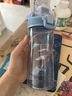乐扣乐扣（LOCK&LOCK）人鱼线塑料运动水杯便携水壶夏天带提手男女水杯子700ML淡蓝色 实拍图