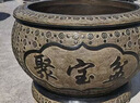 赋秀锦石雕鱼缸花盆门海仿古天然青石大水缸庭院荷花缸户外流水种花石缸 聚宝盆1款【天然青石 整石雕刻】 肚直径80厘米高60厘米【 】 实拍图
