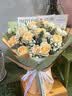 艾斯维娜鲜花速递11朵玫瑰花束送女友生日礼物全国同城配送 11朵香槟玫瑰花束-推荐款 实拍图