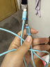 品胜[冰川透明]苹果数据线type-c充电线PD27W/20W快充lightning适用iPhone14/13/12/11/Xs手机车载 实拍图