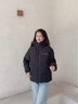 波司登（BOSIDENG）26早秋新款羽绒服男女同款短款连帽百搭加厚时尚外套B260246390DS 黑色8056 XS 155/80A 体重约100斤以内 实拍图