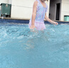 佑游儿童泳衣女孩泡温泉泳衣小童婴幼儿连体游泳三件套31605美人鱼L 实拍图