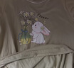 芬腾夏季薄款短袖纯棉家居服大码可爱睡衣全棉女款连衣睡裙 草绿 XL 实拍图