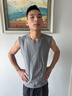 罗蒙（ROMON）男士保暖衣背心男羽绒蚕丝德绒无痕坎肩10A抗菌内衣马甲 黑 L 实拍图