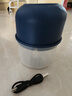 绞肉机小型打蒜器家用绞蒜切蒜器多功能辅食料理机电动蒜泥神器蒜蓉机自动切菜机压蒜器 宝蓝色- 0.26L （升级大电机） 实拍图