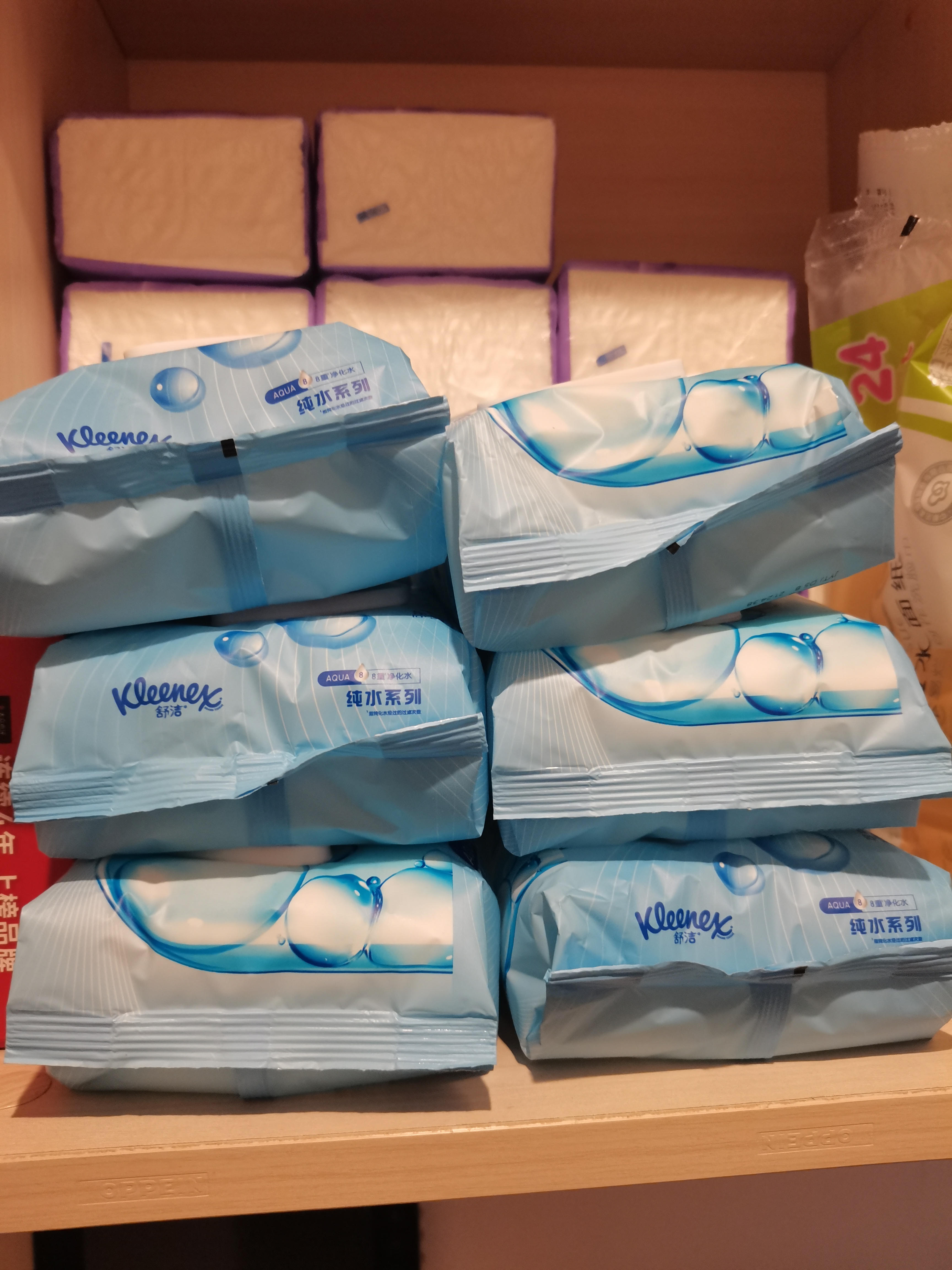 舒洁（Kleenex）湿厕纸家庭装80抽*6包（480抽）洁厕湿巾纯水湿纸巾 实拍图