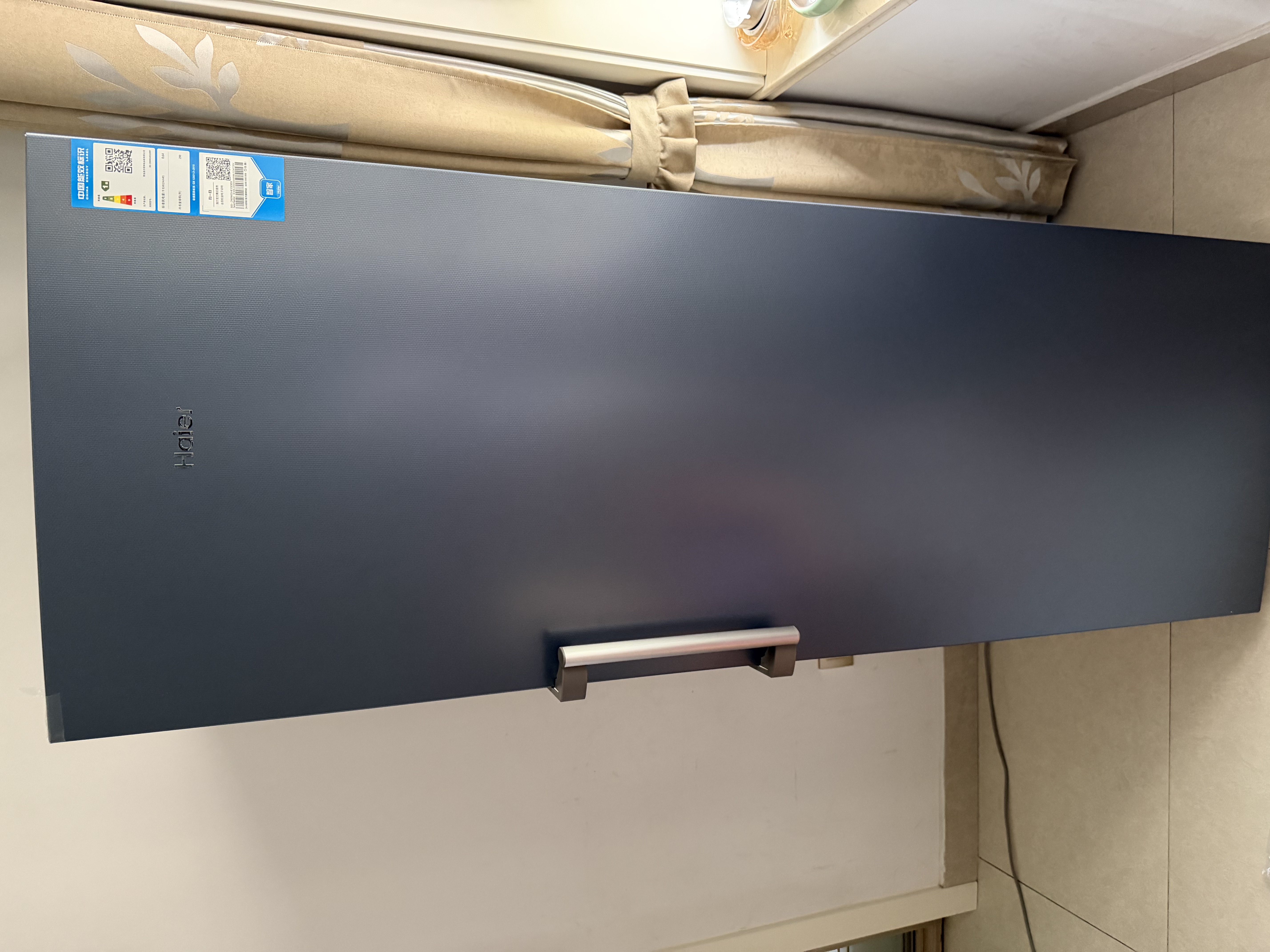 海尔（Haier）【麦浪系列+小红花系列】152/180/210/242/290/335L单温立式家用冰柜风冷电子控温深冷速冻1级能效 290L 【小红花系列】星石蓝|一级双变频 实拍图