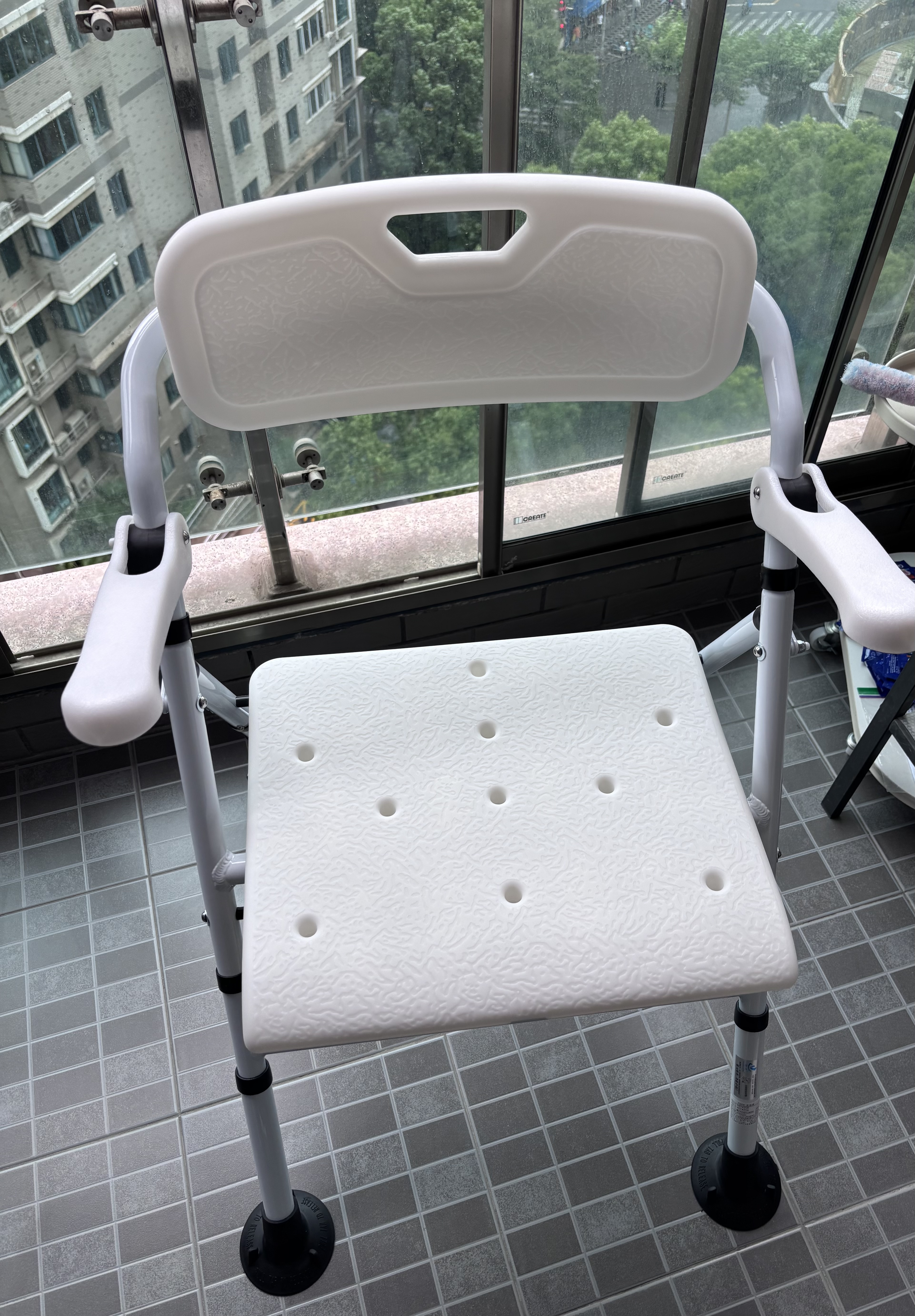 YADECARE洗澡椅老人专用椅浴室淋浴椅可折叠冲凉凳卫生间防滑助浴椅 实拍图