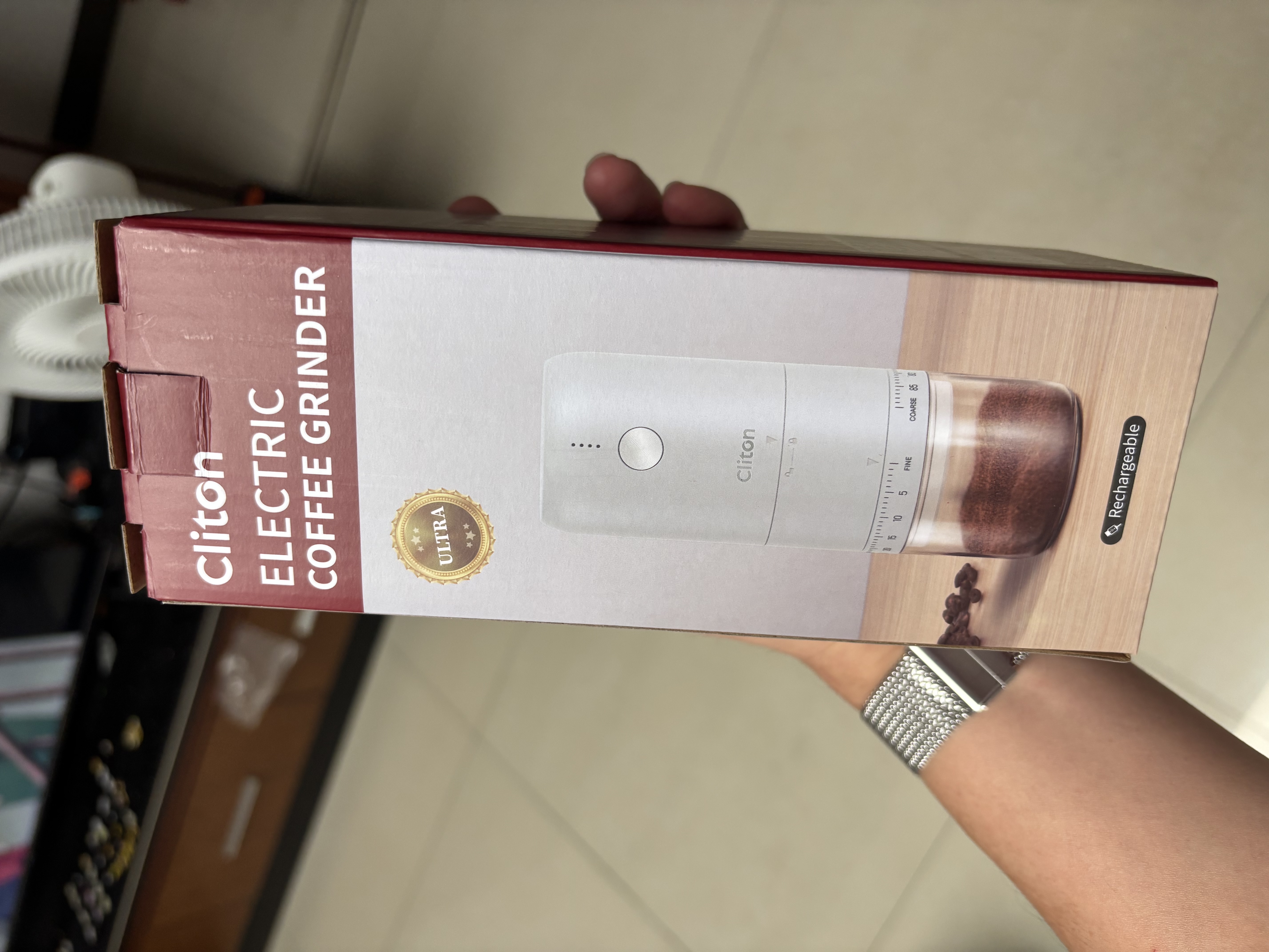 CLITON电动咖啡磨豆机外调档咖啡豆研磨机便携手冲手磨咖啡机自动磨粉机 实拍图