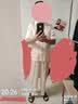蕉内515H好好吃睡衣女士夏季冰丝凉感丝质缎面短袖可外穿情侣家居服女 【短长版】陶粉条纹-水蜜桃 L 实拍图