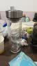 希诺抗菌玻璃杯双层防烫办公车载水杯男高档泡茶杯子XN-9607KT 410ml 实拍图