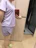 夏季速干跑步运动套装女宽松晨跑健身训练服高级感专业短袖瑜伽服 C07紫色+DK476紫色短裤【裸感面料】两件装 XL( 【推荐120-140斤】) 实拍图