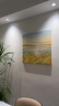 墨派（Mopai）餐厅装饰画手绘油画日照金山高端客厅肌理挂画正方形壁画免打孔 12丰收麦浪 50*50cm手绘油画 金色铝合金边框 实拍图