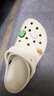 卡骆驰（CROCS）白鹿同款经典云朵洞洞鞋时尚百搭女鞋花园鞋|206750 骨白色-2Y2(含智必星) 38 (240mm) 实拍图