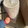 沉弗热饮一次性咖啡杯带盖加厚双层牛皮纸杯防烫杯子奶茶杯一次性纸杯 双层牛皮纸杯500ml 不带盖  50只 实拍图