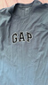GAP男女装春季款纯棉字母logo短袖T恤常规上衣美版570044 深蓝色 L 美码 XL亚洲码185/104A 【偏小，建议选大一码】 实拍图