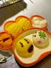 COOKSS宝宝餐盘硅胶学吃饭分格儿童餐具辅食碗餐盘带吸盘 双拼橙 实拍图