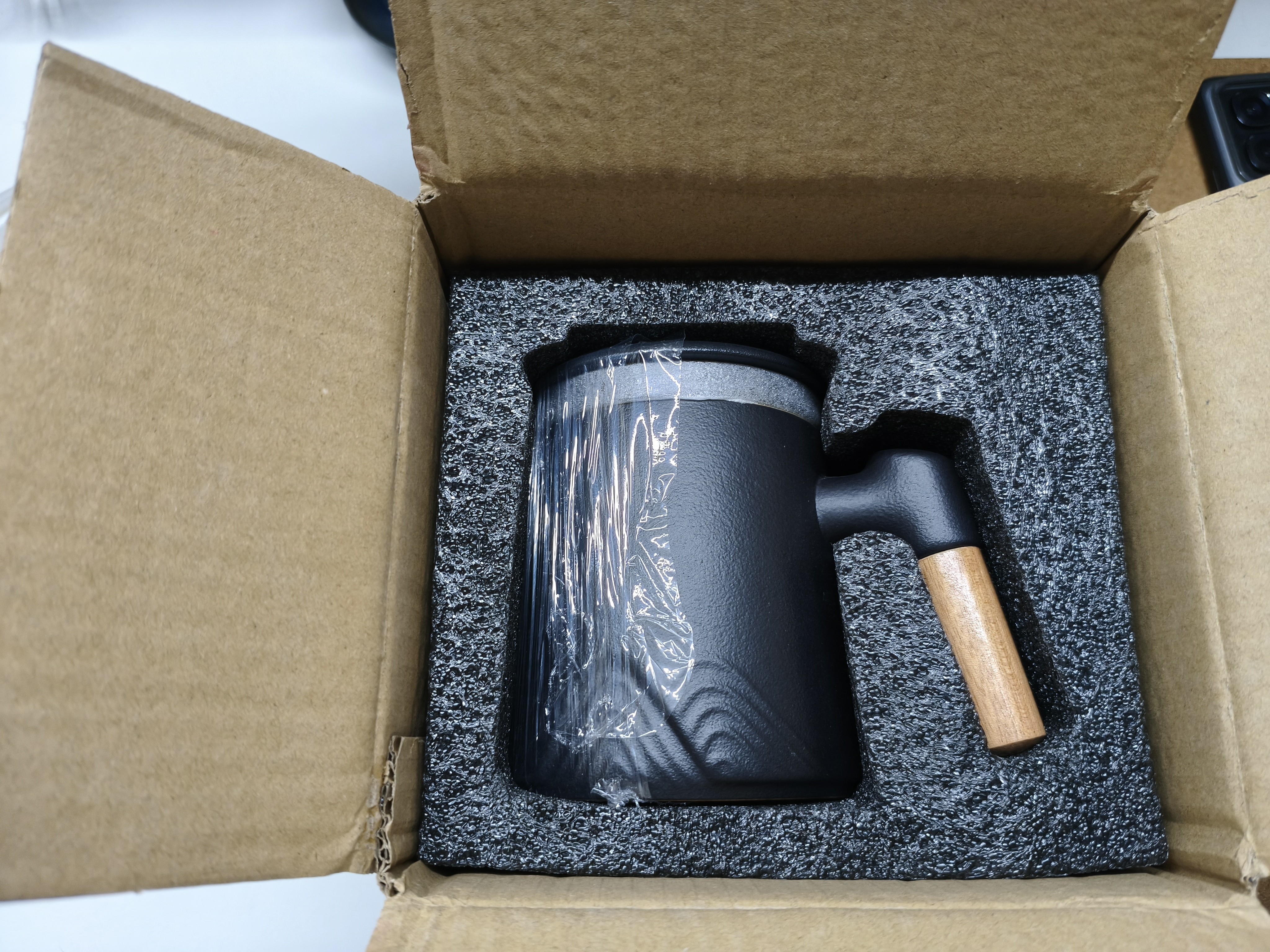 京东京造茶杯便携式黑陶茶泡茶壶茶杯功夫茶具办公杯随身茶壶容量400ml 实拍图