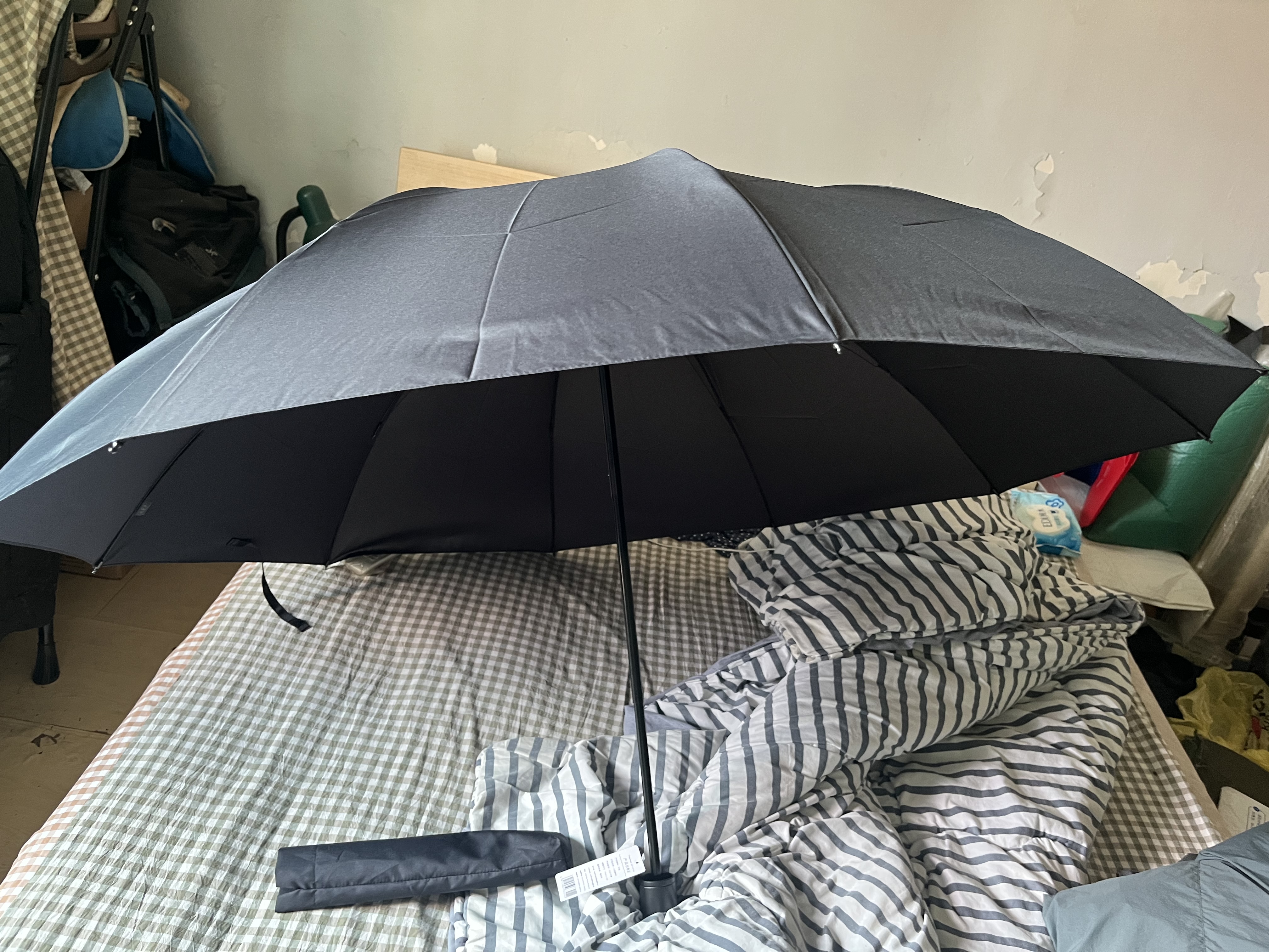 天堂伞加大号超大雨伞男女三人10骨黑胶防晒遮阳伞广告伞企业定制logo伞 【10骨3人大伞】黑色 实拍图
