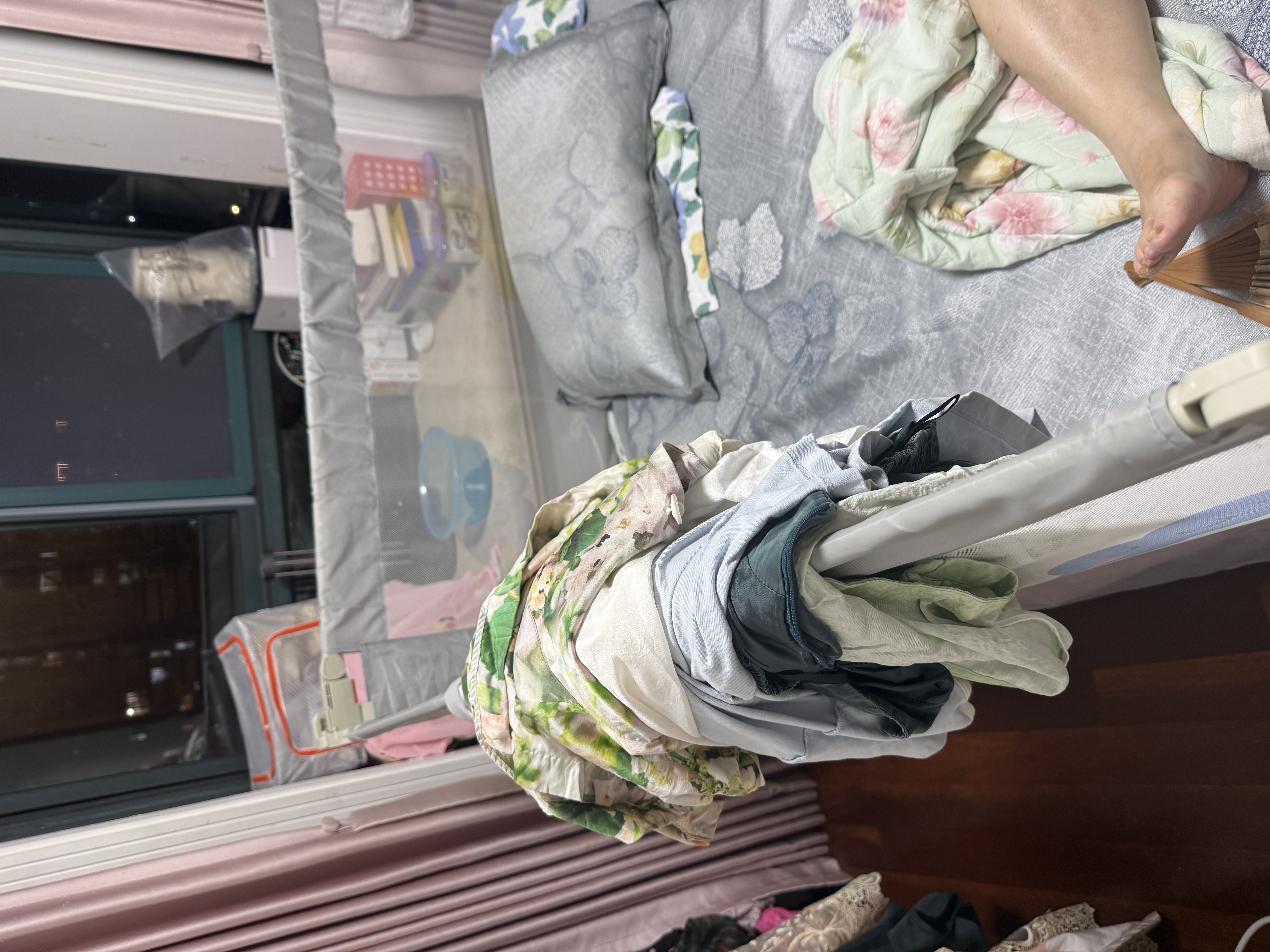 M-CASTLE床围栏婴儿童床上挡板宝宝床边防摔床护栏三面拼接防夹防掉床围挡 银河灰 单面装 1.5米 实拍图