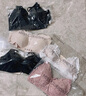 好奇蜜斯【优拉】性感蕾丝内衣女大胸显小纯棉美背无痕无钢圈舒适文胸套装 暗夜黑 L （适合80ABC） 实拍图