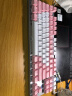 狼蛛（AULA） F3001无线蓝牙机械键盘87键有线游戏电竞吃鸡专用电脑笔记本办公平板手机小型便携 三模-白粉蓝光红轴 实拍图