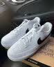 耐克（NIKE）男鞋26秋季新款运动鞋透气轻便耐磨皮面休闲鞋潮流百搭滑板鞋子男  BIG NIKE/黑/白/翠绿 41 (260mm) 实拍图