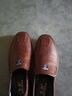 【真牛皮+上线】戈耐休闲皮鞋男士乐福鞋一脚蹬懒人鞋低帮平底鞋防滑春夏透气中年老年人爸爸鞋百搭潮流男鞋 茶色【真皮+手工上线】软底软面 四季款 40码(250MM) 实拍图