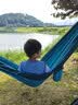 Naturehike挪客孤舟超轻秋千吊床 户外露营防侧翻野外野营单人家用公园双人 双人-孔雀蓝(织带款） 实拍图