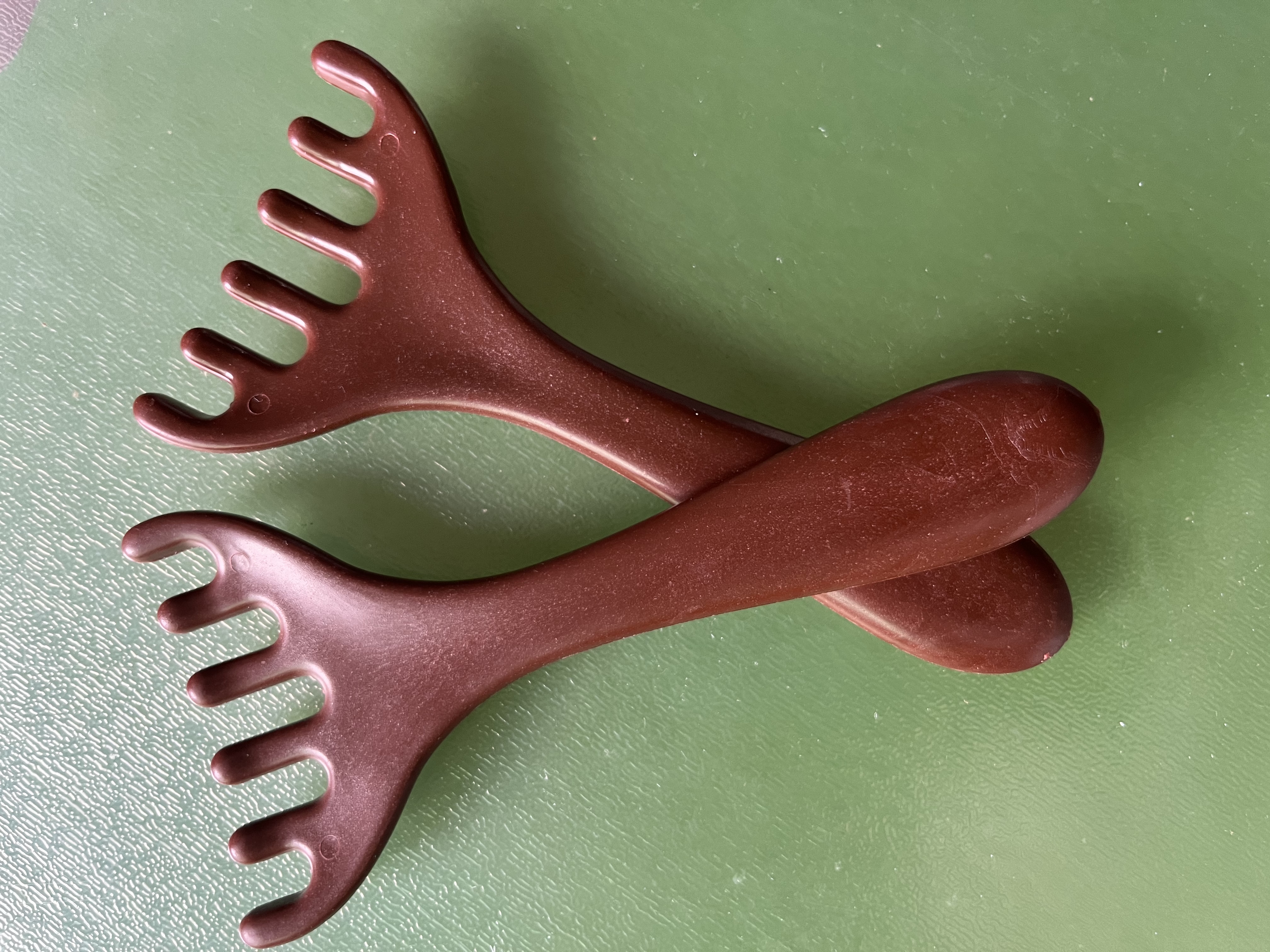 Jidaocook六爪头部按摩经络梳子头部工具非原木鹿角头皮颈部皮肤按摩男女休 6爪按摩梳【按摩解乏】 两个装 实拍图