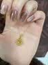 中国黄金（CHINA GOLD）18K金四叶草吊坠女碎冰冰项链女生送老婆女友生日礼物 四叶草吊坠【配925银链】约0.96g 实拍图