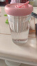 【京东物流】可爱大容量花茶杯卡通玻璃杯泡茶水杯便携双饮杯子 粉色 500ml 实拍图