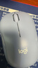 罗技（Logitech）M221 轻音鼠标 无线鼠标 办公鼠标 对称鼠标 带无线微型接收器 雾霭蓝 实拍图
