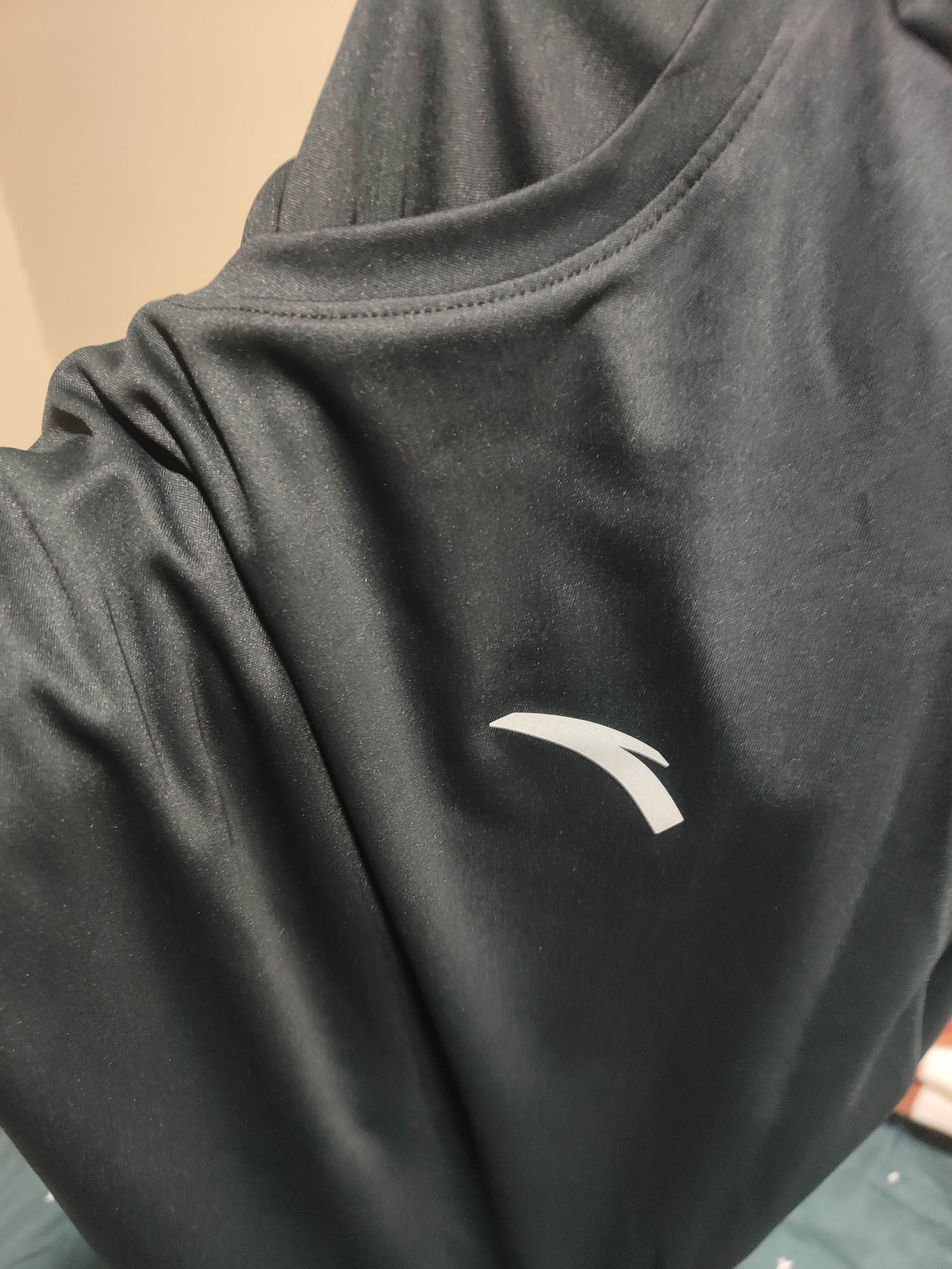 安踏（ANTA）速干运动套装丨短袖T恤短裤男夏季跑步羽毛球训练服吸湿透气凉感 【26升级吸湿速干】基础黑7202-5 拉链口袋 L/175 实拍图