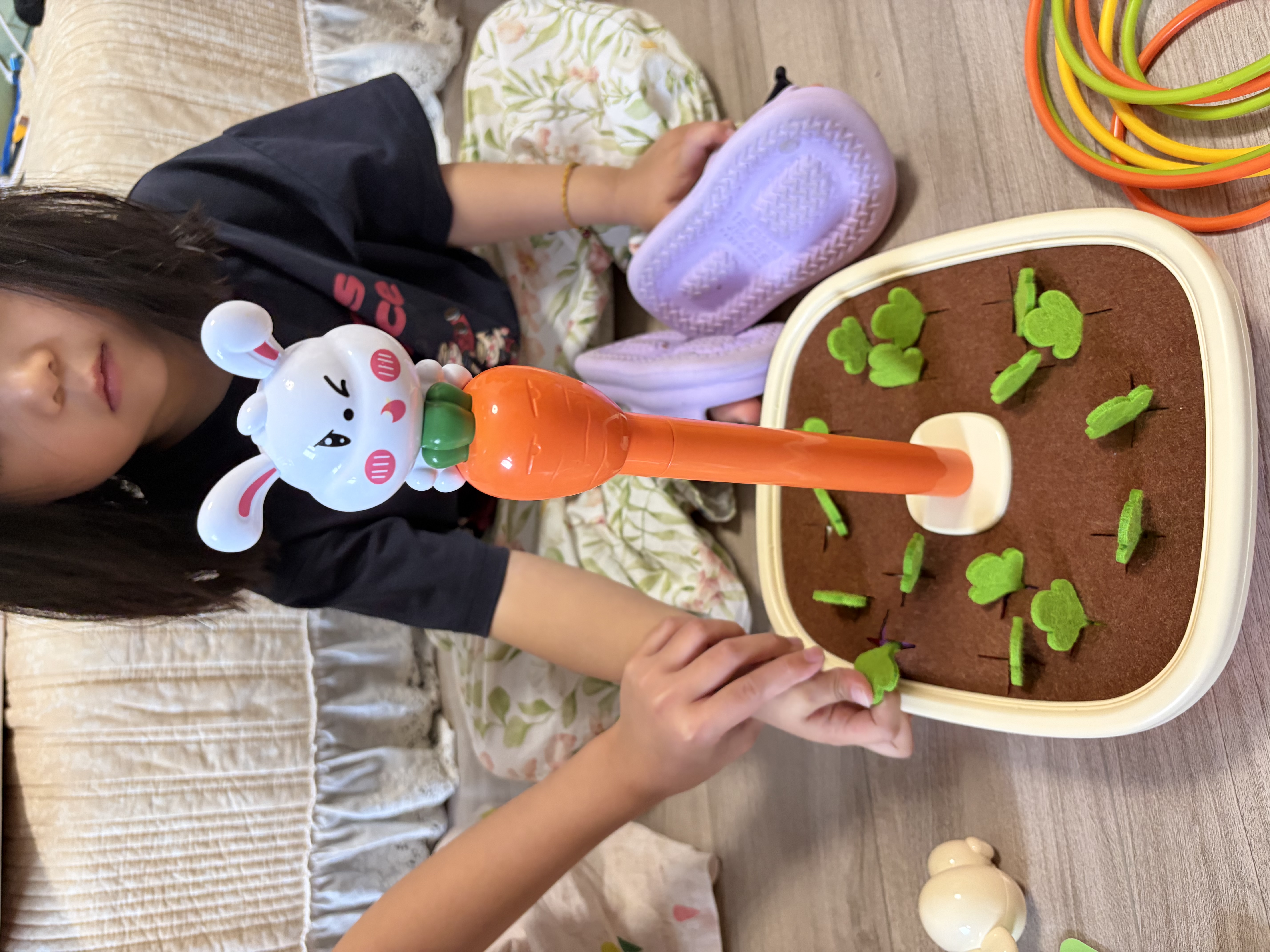 COOKSS拔萝卜套圈玩具6月以上婴儿可啃咬1-2岁宝宝精细动作训练颜色认知 实拍图