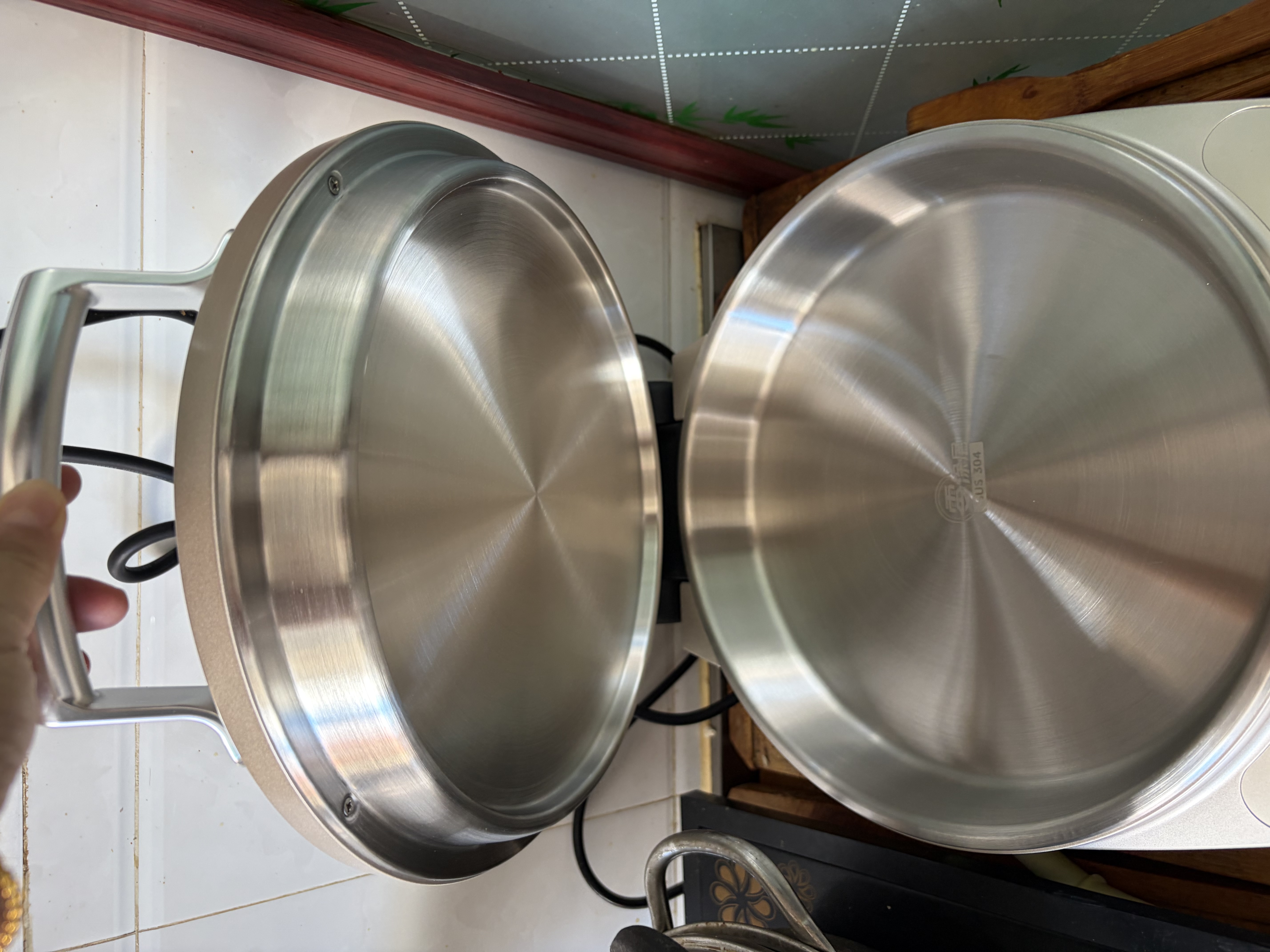 美的（Midea）小钢炮电饼铛不锈钢0涂层【定时调火】2026新款家用40mm加大加深双面加热烙饼煎饼锅电煎锅自营SE1 实拍图